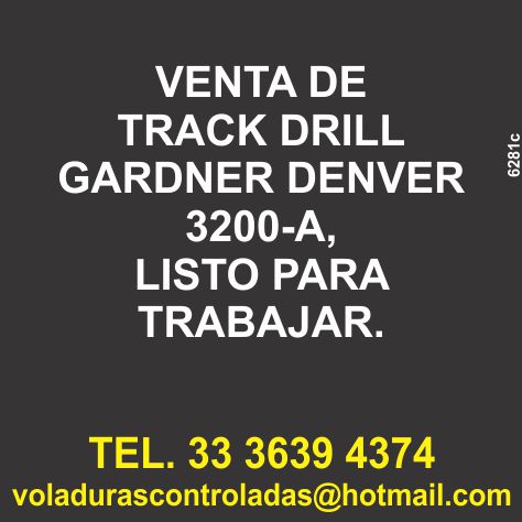 Track Drill Gardner Denver 3200-A, en venta. Listo para trabajar.