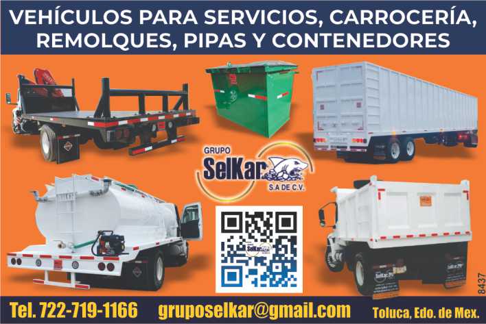 Vehiculos para servicios, carrocerias, remolques, pipas y contenedores