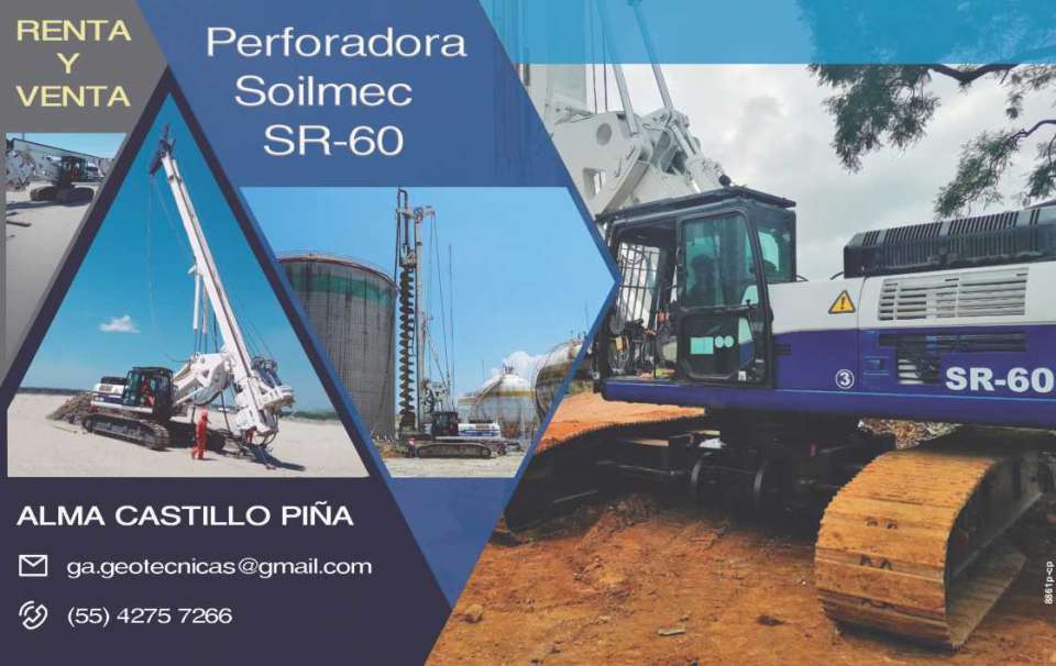 Perforadora SOILMEC SR-60 VENTA Y RENTA. Equipo de Perforacion.